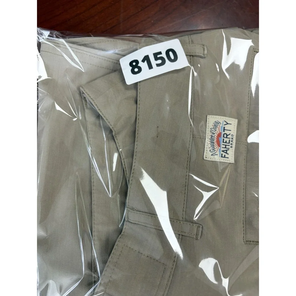 Faherty All Day Shorts Mens 30 Beige Chino 9 Inseam Drawstring Stretch Casual